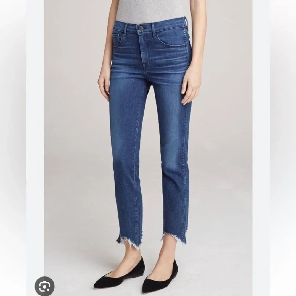 3X1 Cropped Eleta Mid-Rise Straight Leg